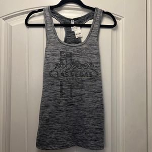NWT Reserved Women’s Las Vegas Pullover Racerback Tank Top Size S‎ Gray Black